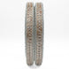 American Diamond Round Rhodium Bangles (Pack of 2) - Opal Touch