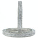 American Diamond Round Rhodium Bangles (Pack of 2) - Opal Touch