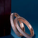 Opal Touch - American Diamond Round Rose Gold Bangles (Pack of 2) - Bangles