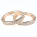 American Diamond Round Rose Gold Bangles (Pack of 2) - Opal Touch