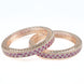 American Diamond Round Rose Gold Bangles (Pack of 2) - Opal Touch