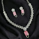 Necklace - American Diamond Stylish Necklace Set - Opal Touch