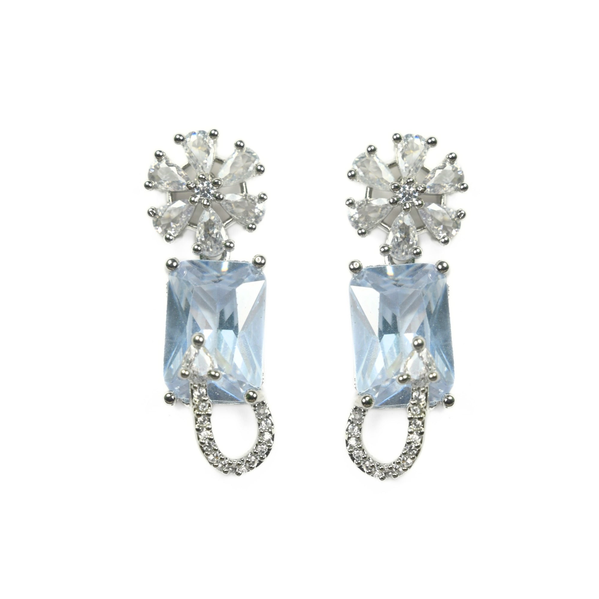 Necklace - American Diamond Stylish Necklace Set - Opal Touch