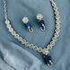 Necklace - American Diamond Stylish Necklace Set - Opal Touch