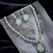 Necklace - Amethyst Shine Necklace - Opal Touch