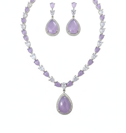 Amethyst Shine Necklace - Opal Touch