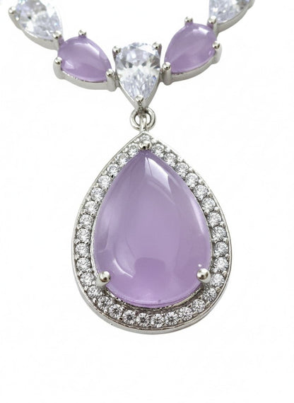Amethyst Shine Necklace - Opal Touch