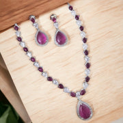 Necklace - Amethyst Shine Necklace - Opal Touch