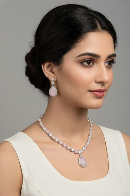 Amethyst Shine Necklace - Opal Touch