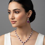 Amethyst Shine Necklace - Opal Touch