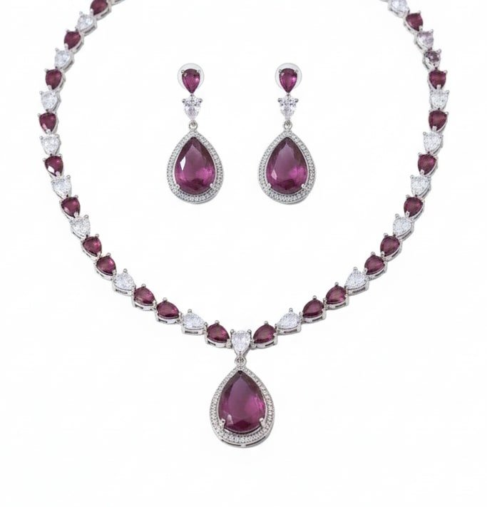 Amethyst Shine Necklace - Opal Touch