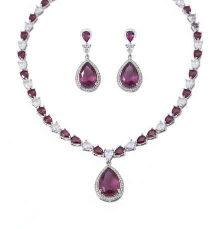 Amethyst Shine Necklace - Opal Touch