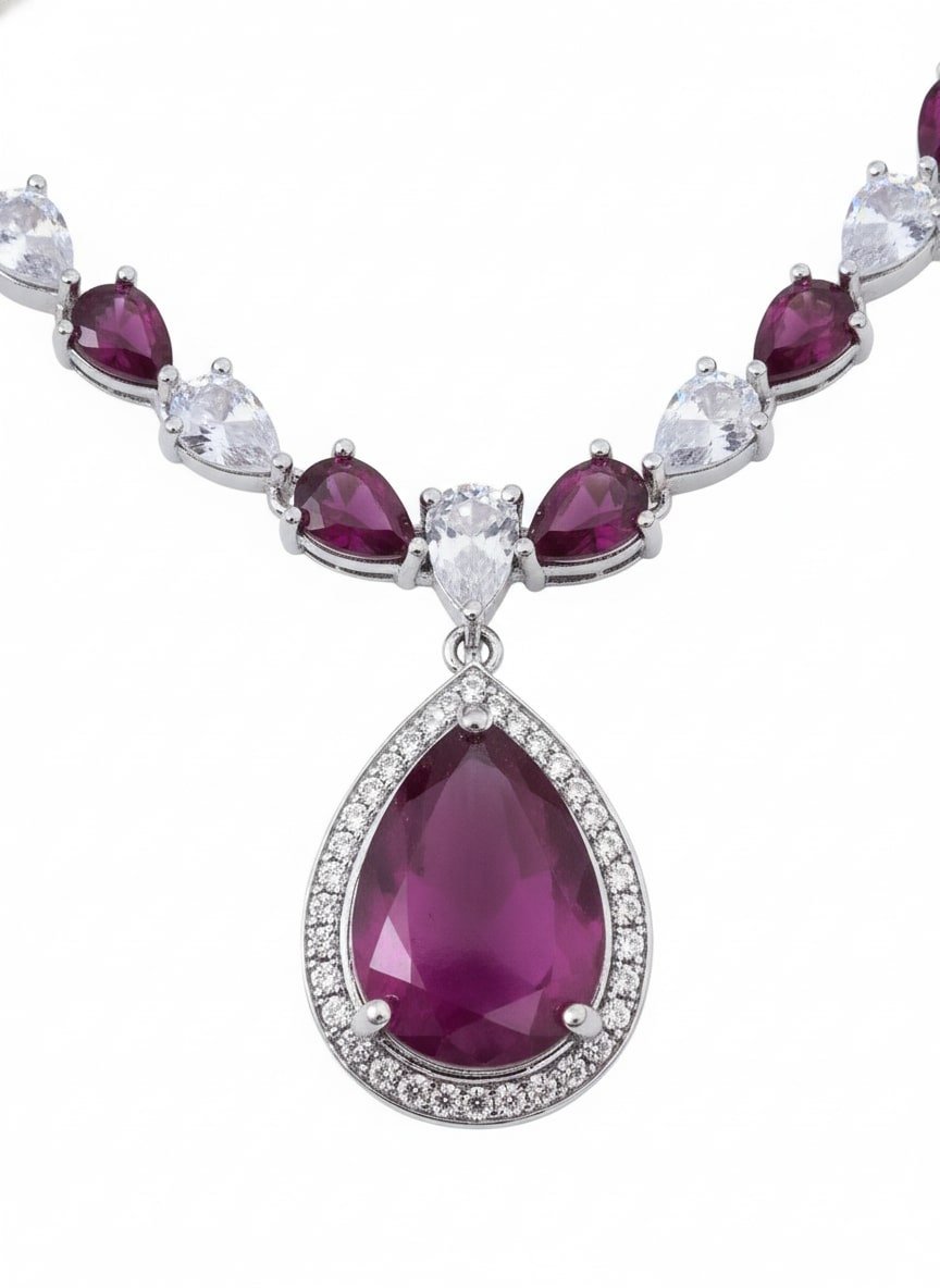 Amethyst Shine Necklace - Opal Touch