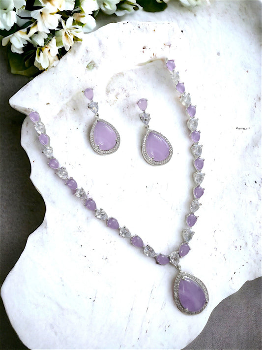 Necklace - Amethyst Shine Necklace - Opal Touch