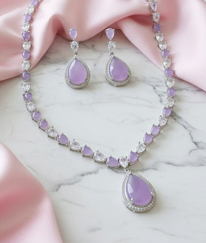 Amethyst Shine Necklace - Opal Touch
