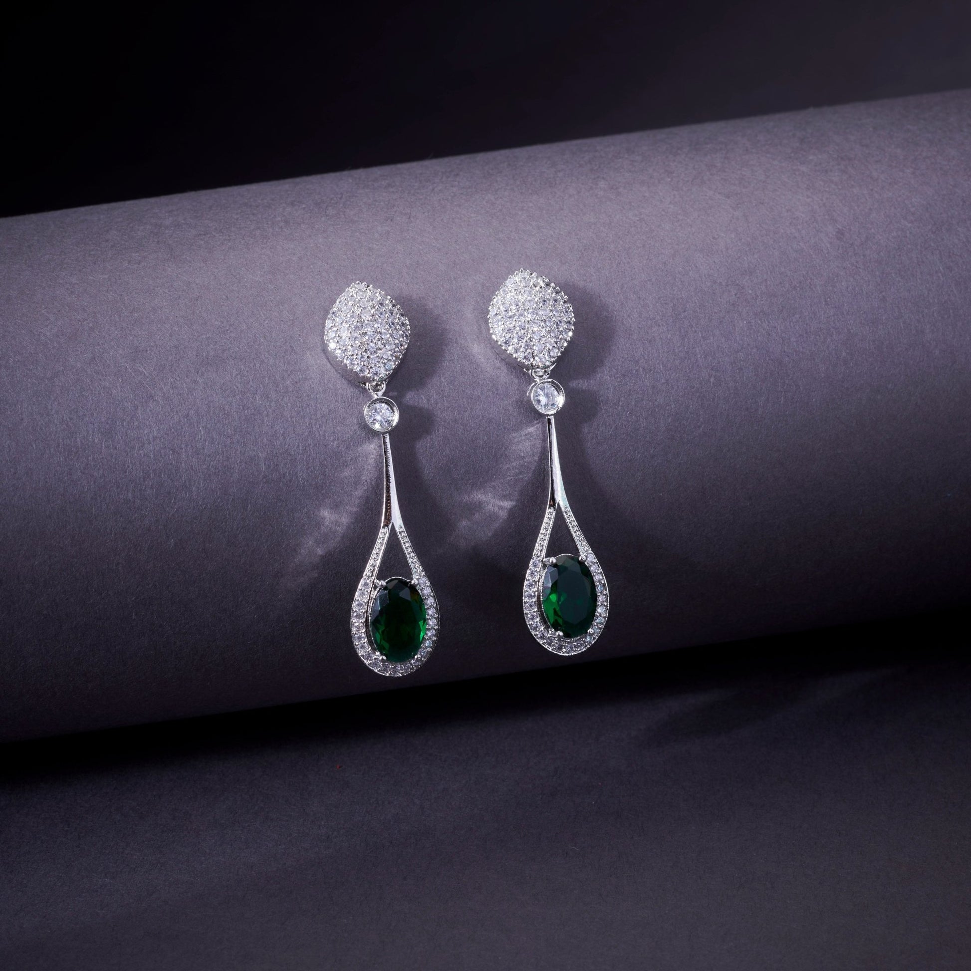 Opal Touch - Amethyst Sparkle Earrings - Earrings