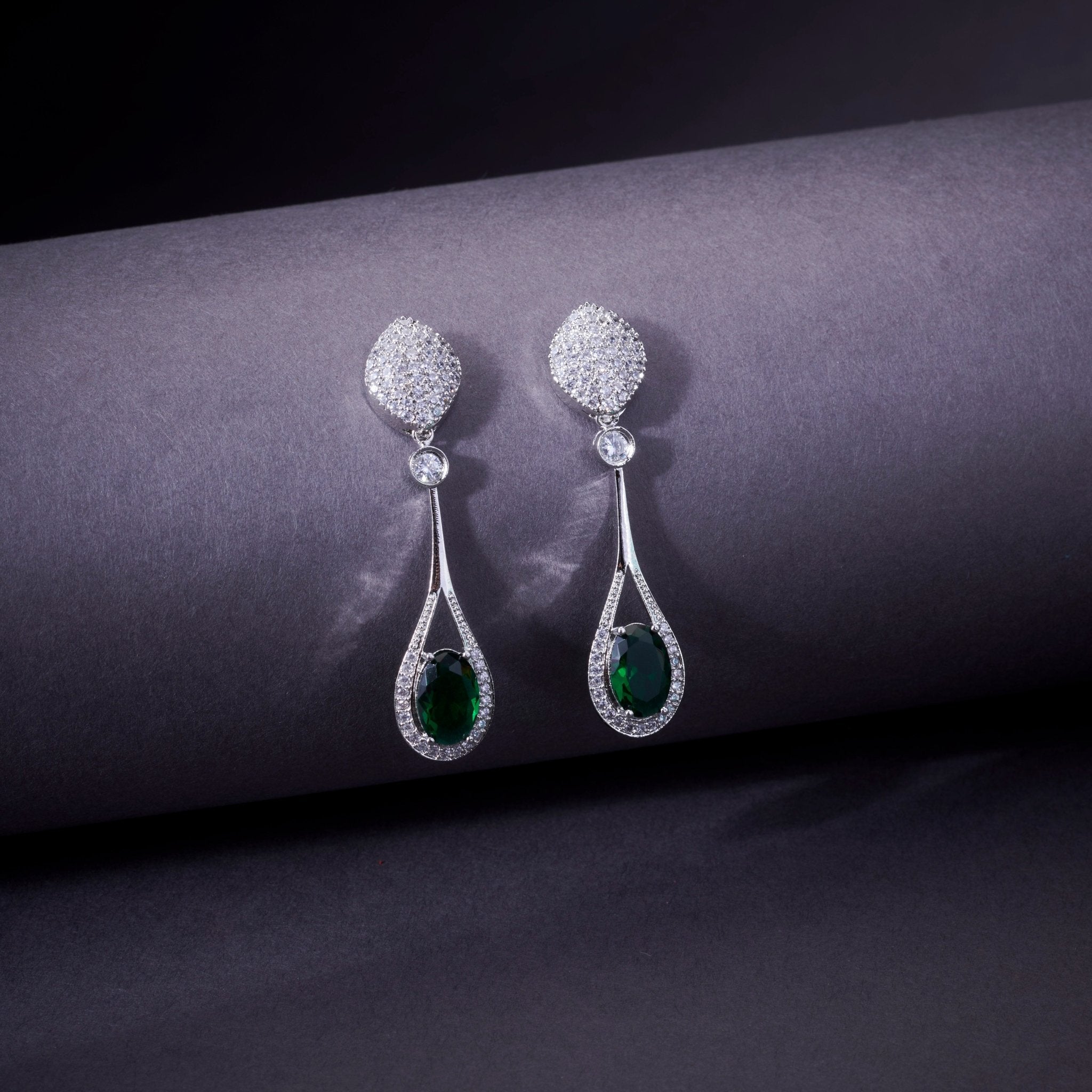 Opal Touch - Amethyst Sparkle Earrings - Earrings