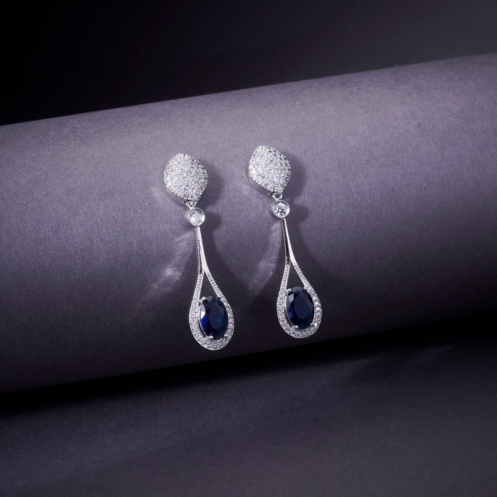 Opal Touch - Amethyst Sparkle Earrings - Earrings
