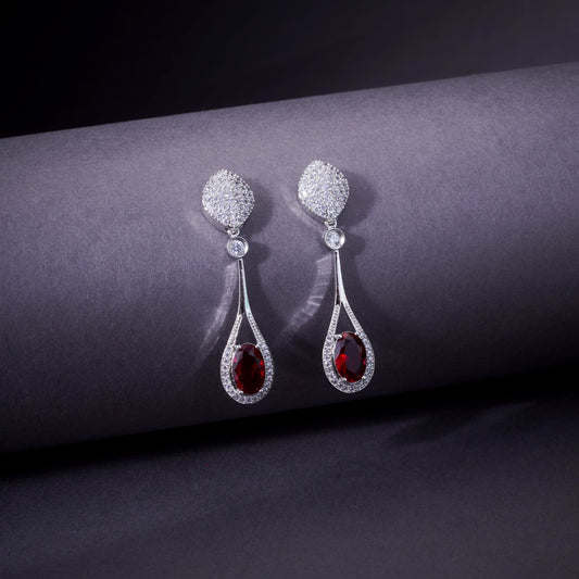 Opal Touch - Amethyst Sparkle Earrings - Earrings