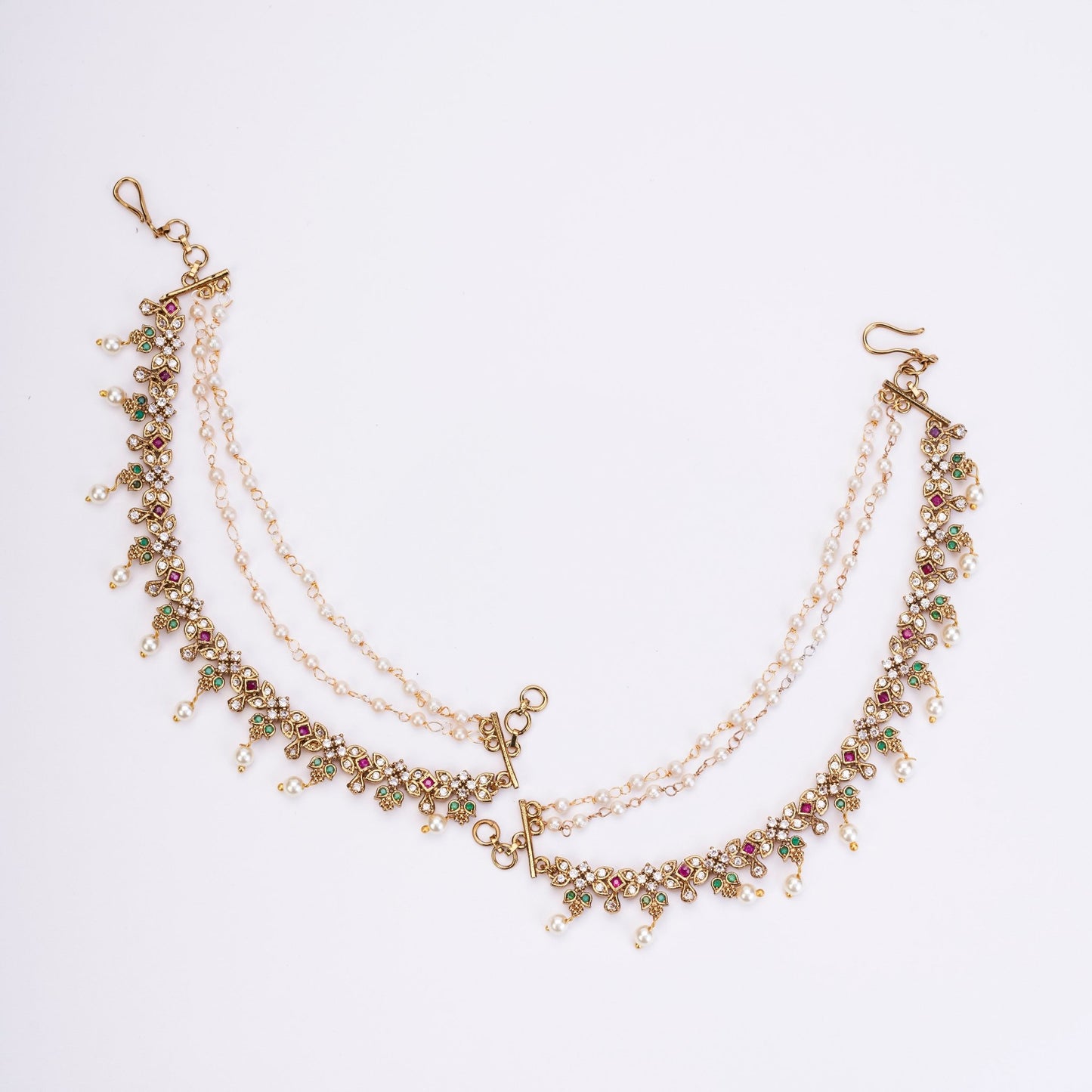 Kaan Chain - Anvika Petals Hair Chain - Opal Touch