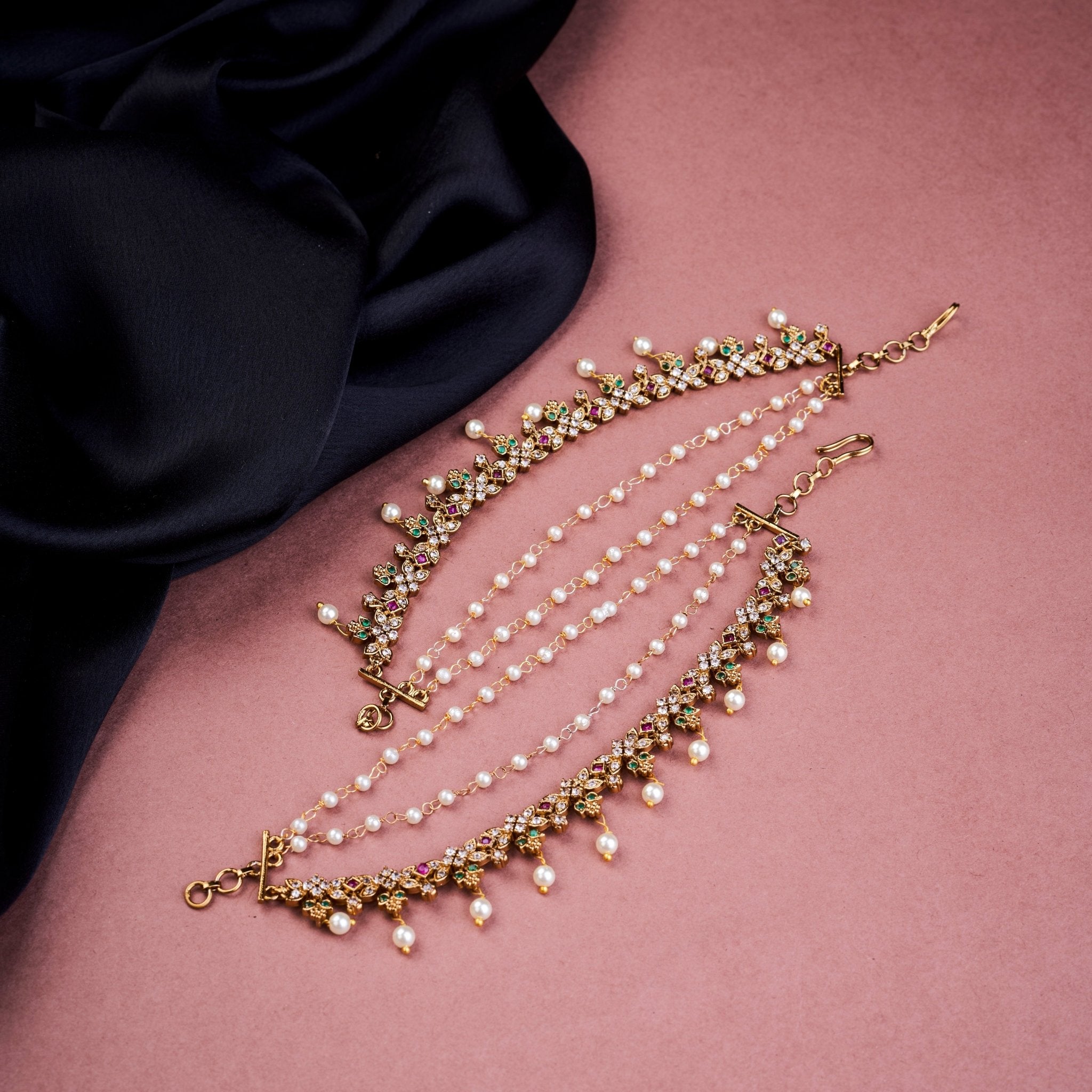 Kaan Chain - Anvika Petals Hair Chain - Opal Touch