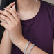 Bangles - Aurora Bind Rhodium Bangles - Opal Touch