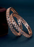 Bangles - Aurora Bind Rose Gold Bangles - Opal Touch
