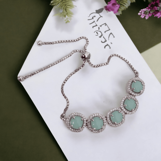 Opal Touch - Beautiful Envy Bracelet in Rhodium - Bracelet