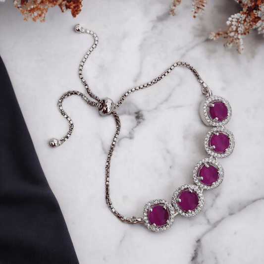 Opal Touch - Beautiful Envy Bracelet in Rhodium - Bracelet