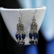 Opal Touch - Beautiful Oxidized Hook Danglers - Jhumka