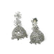 Jhumka - Big American Diamond Rhodium Jhumka - Opal Touch