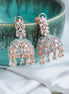 Jhumka - Big American Diamond Rose Gold Jhumka - Opal Touch
