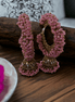 Opal Touch - Big Brass Hoop Moti Earrings - Earrings