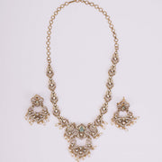 Necklace - Bird Enchanted Mehendi Plated Necklace Set - Opal Touch