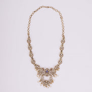 Necklace - Bird Enchanted Mehendi Plated Necklace Set - Opal Touch