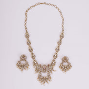 Necklace - Bird Enchanted Mehendi Plated Necklace Set - Opal Touch