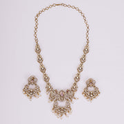 Necklace - Bird Enchanted Mehendi Plated Necklace Set - Opal Touch