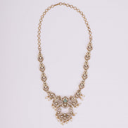 Necklace - Bird Enchanted Mehendi Plated Necklace Set - Opal Touch
