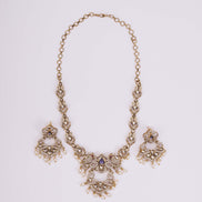 Necklace - Bird Enchanted Mehendi Plated Necklace Set - Opal Touch