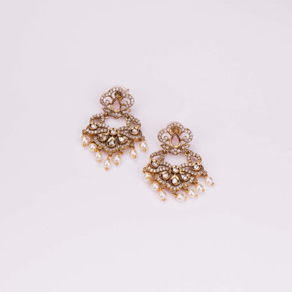 Necklace - Bird Enchanted Mehendi Plated Necklace Set - Opal Touch