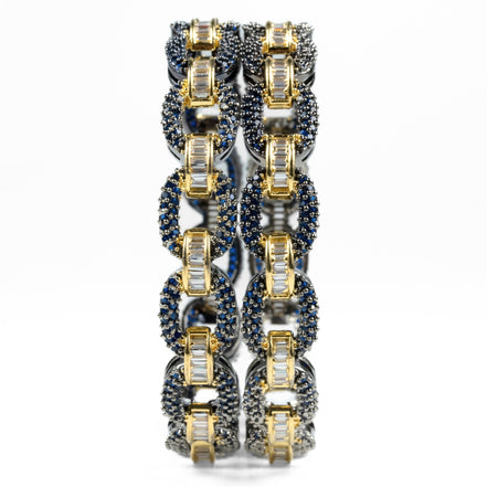 Black Plated Oval Loop Bangles (Pack of 2) - Opal Touch