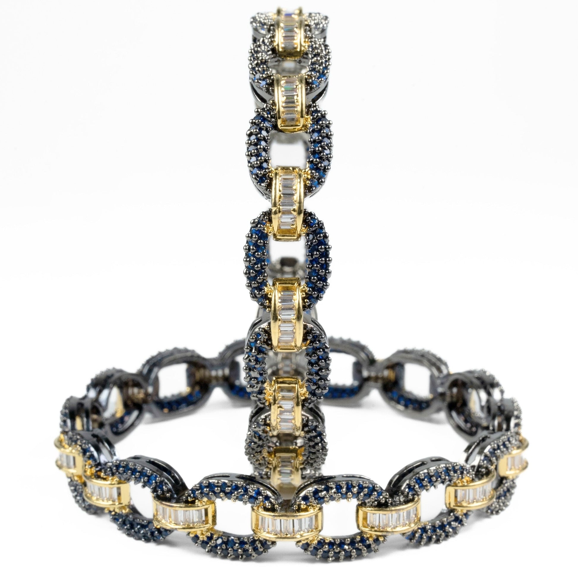 Black Plated Oval Loop Bangles (Pack of 2) - Opal Touch