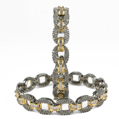 Black Plated Oval Loop Bangles (Pack of 2) - Opal Touch