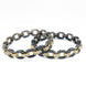 Black Plated Oval Loop Bangles (Pack of 2) - Opal Touch