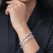 Bangles - Bloom Circlet Rhodium Plated Bangles - Opal Touch