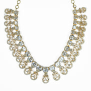 Necklace - Blooming Elegance Gold Plated Necklace - Opal Touch