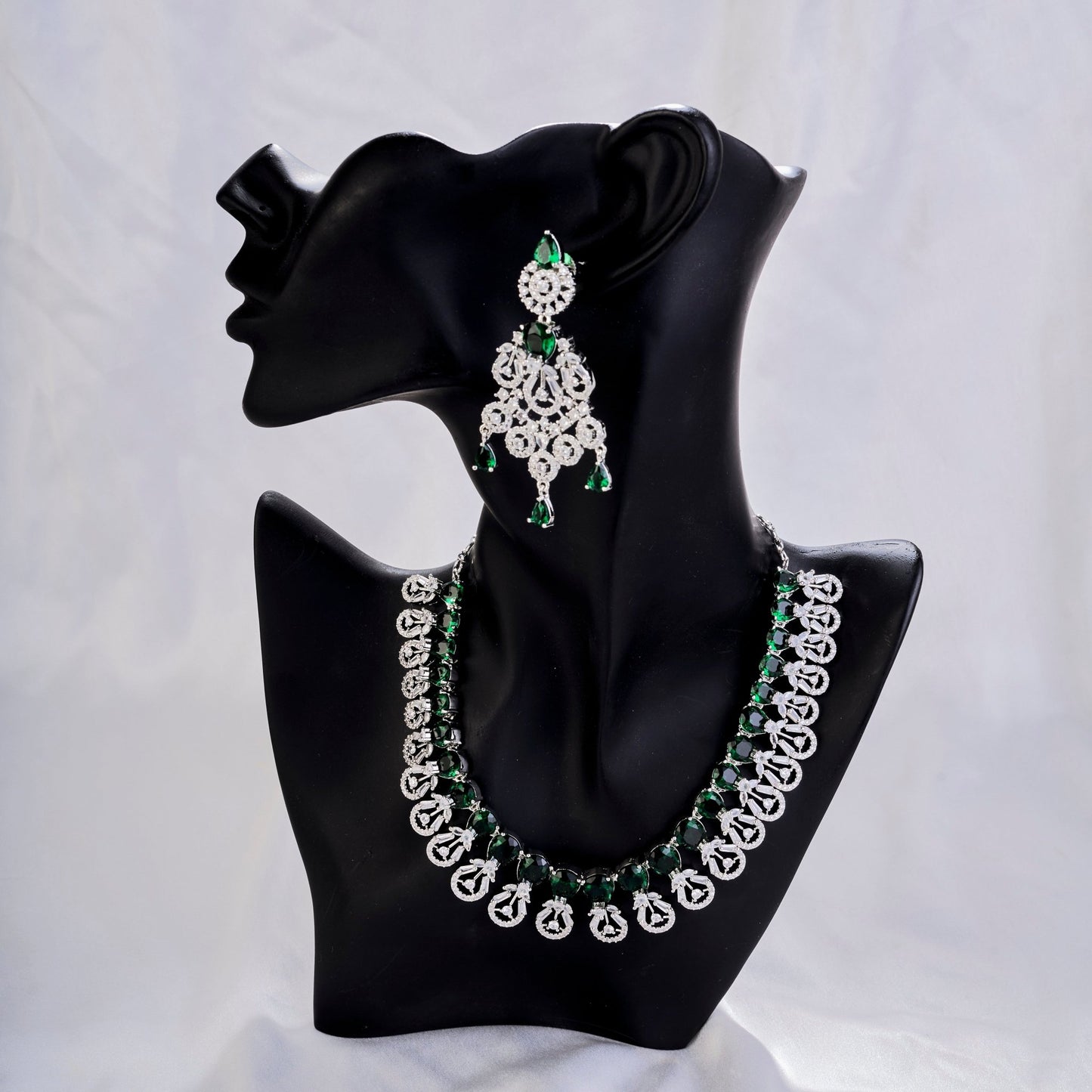 Necklace - Blooming Elegance Rhodium Necklace - Opal Touch