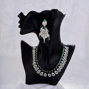 Necklace - Blooming Elegance Rhodium Necklace - Opal Touch