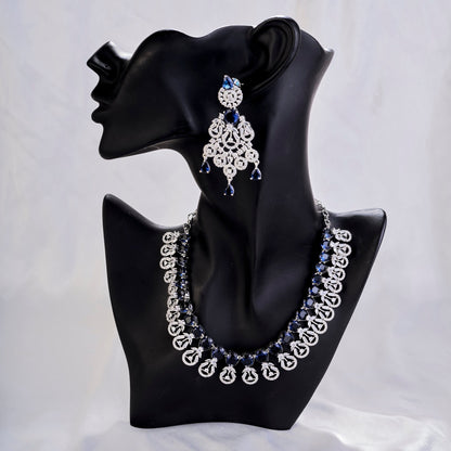 Necklace - Blooming Elegance Rhodium Necklace - Opal Touch