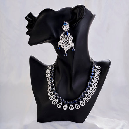 Necklace - Blooming Elegance Rhodium Necklace - Opal Touch